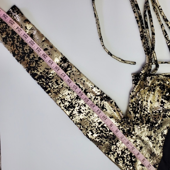 NWT Meraki Gold Black Velvet Wrap Top size M - Picture 6 of 16